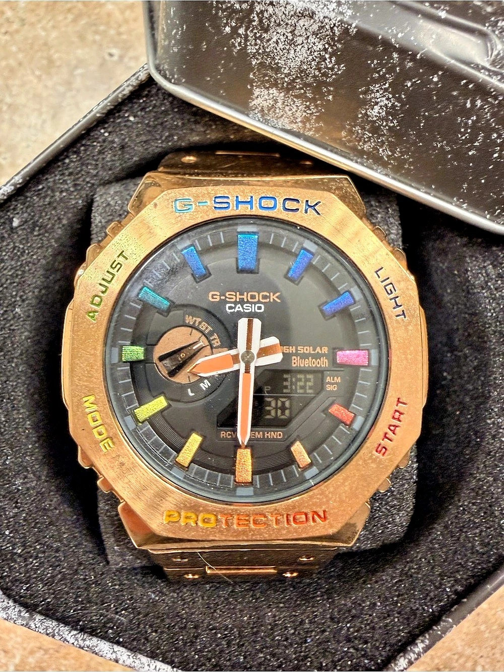 G-SHOCK G-STEEL GST-B100 Gold-Tone Watch with Box